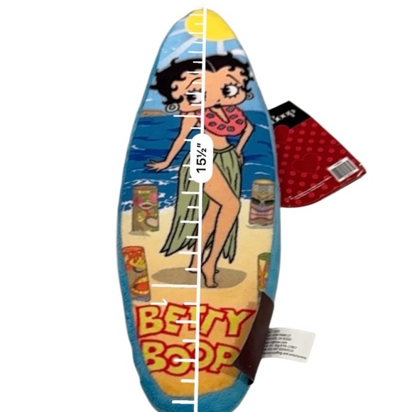 Betty Boop Surfboard Plush - Blue and Yellow - Picture 5 of 9